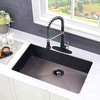 30" L X 18" W Undermount Kitchen Sink With Sink Grid