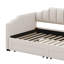 Lit de jour simple TG à très grand lit avec 2 tiroirs de rangement et lit de jour rembourré extensible simple de taille XL pour petit espace-1317903697