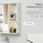 Armoire à pharmacie 24,75 "x 25,5" avec miroir, tablette de rangement, armoire de salle de bain suspendue au mur pour le salon et la salle de lavage, blanc-735476240