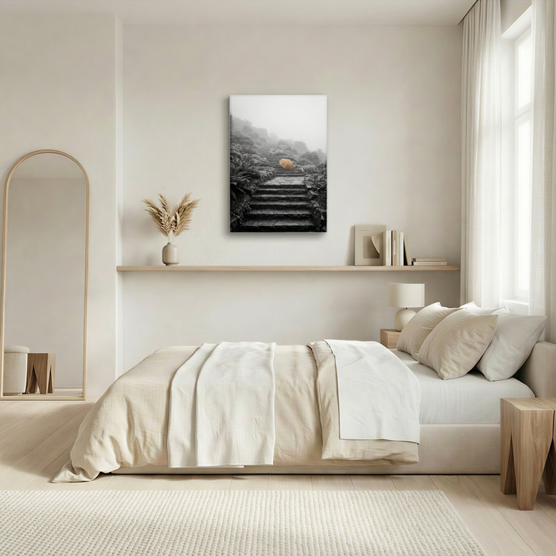 Misty Stairs, reproduction d'art sur toile, ensemble de 1, H 18 po x l 12 po, Toile tendue