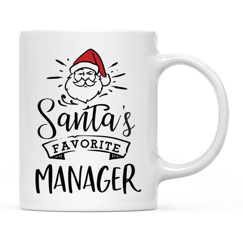 Grande tasse à café Tuileries, « Santa's Favorite Manager »