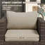 Fauteuil oscillant pivotant avec coussins Wicker