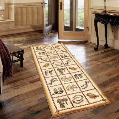 Tapis beige en polypropylène 7 pi 10 po x 10 pi 3 po Tribes Gcyls4010