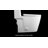 Black Toilet with Rimless Swirl Flush, Los Flexi 17.3" ADA Modern Elongated & Comfort One Piece Toilets For Bathrooms, Dual Flush 1.0/1.28 GPF, Soft-Close Seat & 12" Rough-In-114897134-131498396