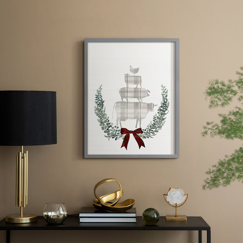 «Yuletide Animals I», Gris, H 11 po x l 9 po