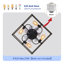 Ventilateur de plafond encastré en tissu 16,6 po Farmhouse