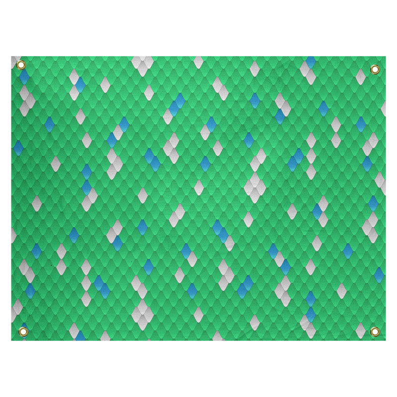 Polyester Tapestry, 26" H x 36" W, Green/Blue