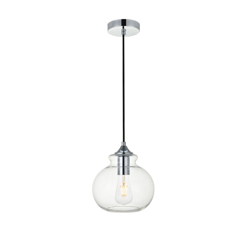 Inola 1-Light Dimmable Pendant, Chrome