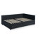 Lit de jour double avec canapé-lit capitonné rembourré, structure de canapé-lit avec dossier confortable et accoudoirs, velours (79,5 po x 58 po x 25 po)