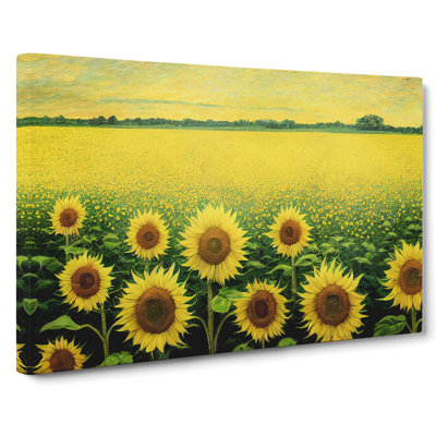 Precious Sunflower Field - Wrapped Canvas