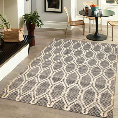 Tapis gris Sienna 5 pi 4 po x 7 pi 5 po