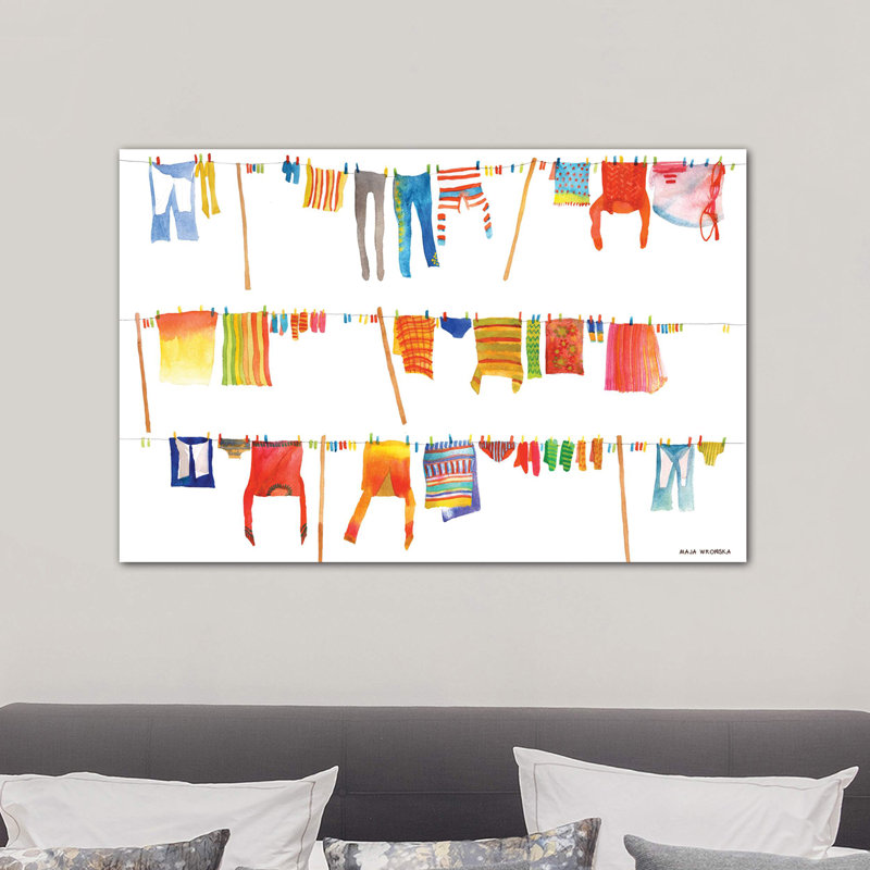 Laundry by Maja Wronska - Wrapped Canvas Print, 101.6 cm H x 66.04 cm W x 3.175 cm D
