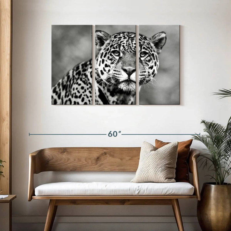 Monochromatic Jaguar, 28" H x 45" W