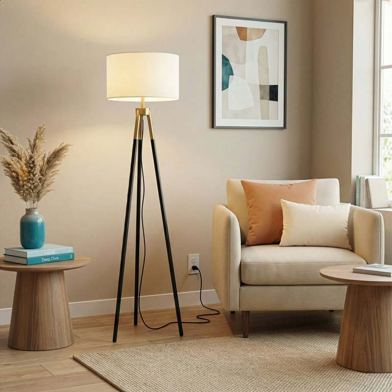 Brassed Gold Floor Lamp