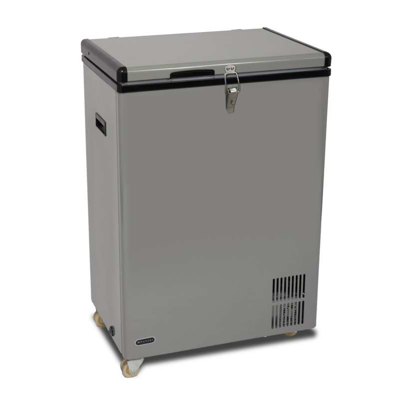 Whynter 95 Quart Portable Freezer/Refrigerator with 12v DC Option and Wheels, Gray