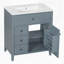 Meuble-lavabo 30 po avec lavabo, meuble-lavabo autoportant pour le rangement et l'organisation de la salle de bain-1433030325-1433030326