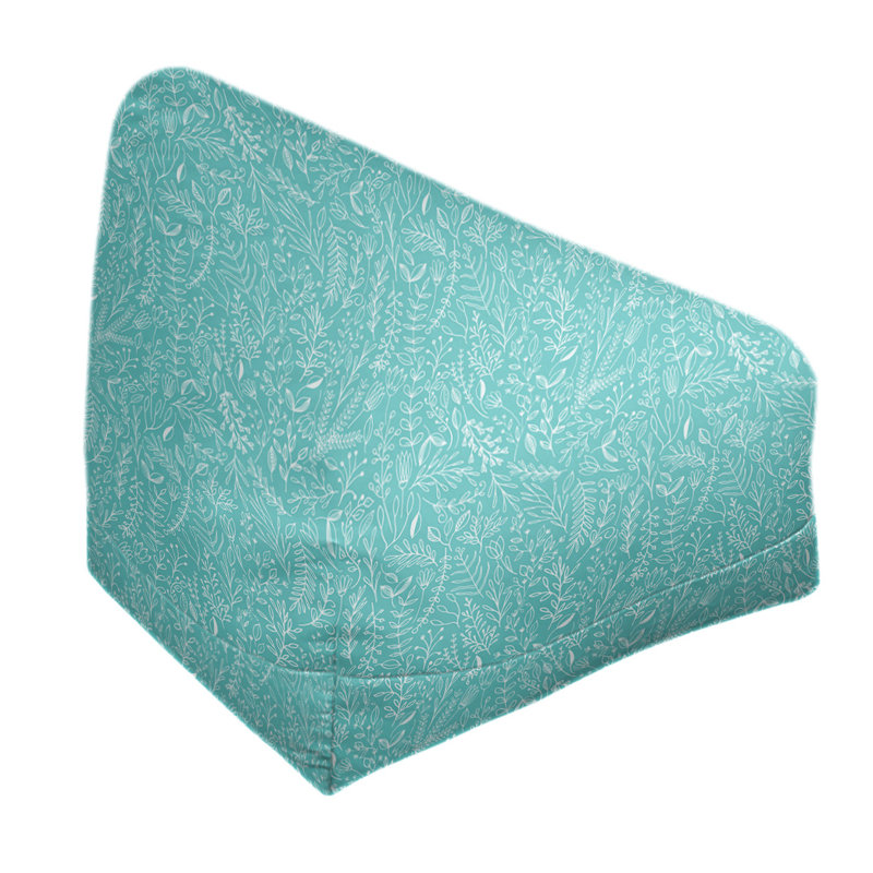 Petite chaise à sacs à billes & Leffel, H 120 po x L 2 po x P 60 po, Bleu sarcelle / blanc, Pas de bourre