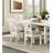 Rustic White Oak Farmhouse 2Pcs Dining Chairs Cross Back Wooden Cushion Seat Kitchen Dining Room Furniture