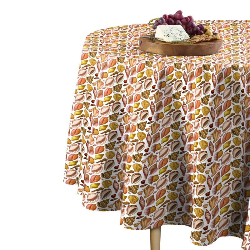 Trotter Geometric Round Tablecloth, 84" x 84"