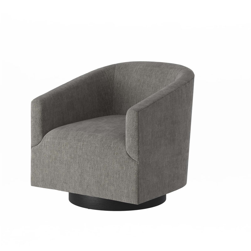 Chaise pivotante à base de bois, Gris anthracite