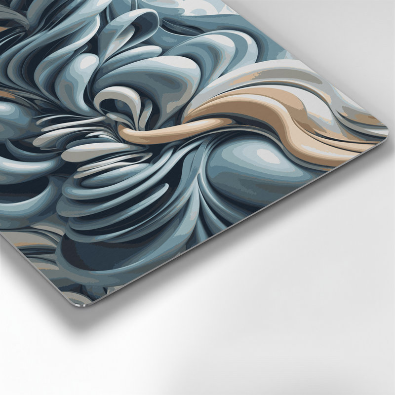 Art mural gris Biomorphic Abstraction 7