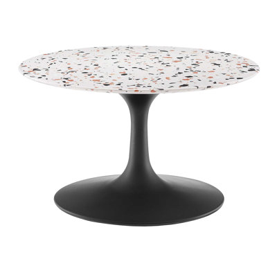 Table basse ronde Lippa Terrazzo par Modway