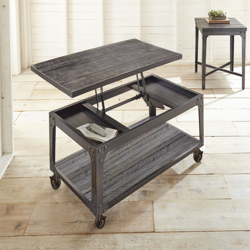 Jasemin Solid Wood Top End Table