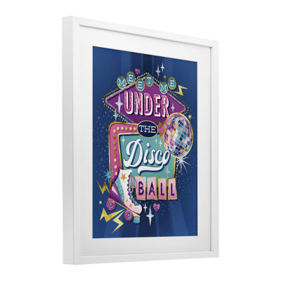 «Meet Me Under Disco Ball», impression sous verre encadrée par Courtney Morgenstern