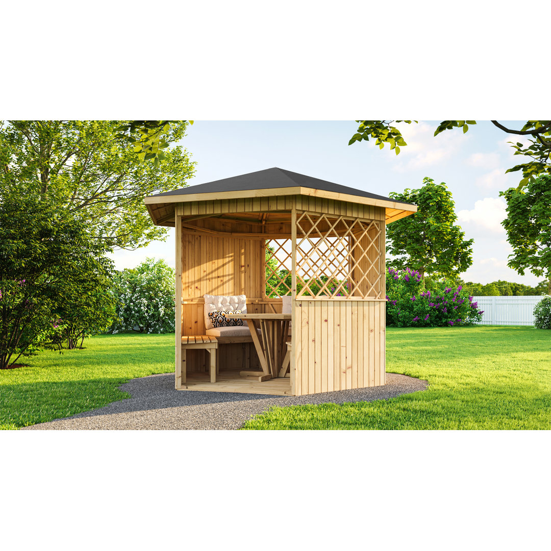 570 cm x 650 cm Pavillon aus Massivholz