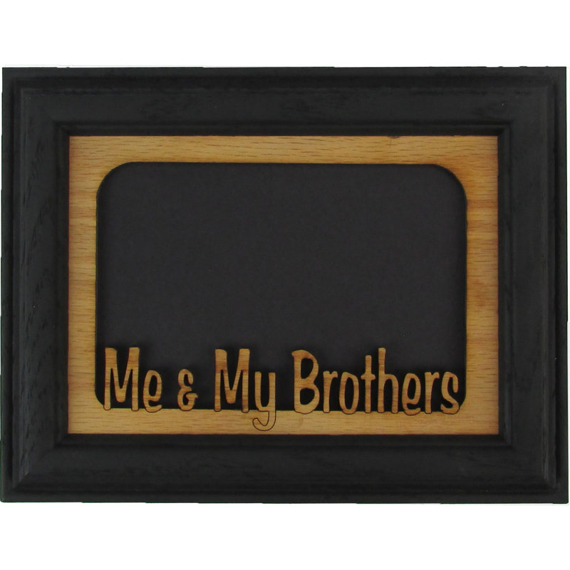 Solid Wood Picture Frame with Mat, Black