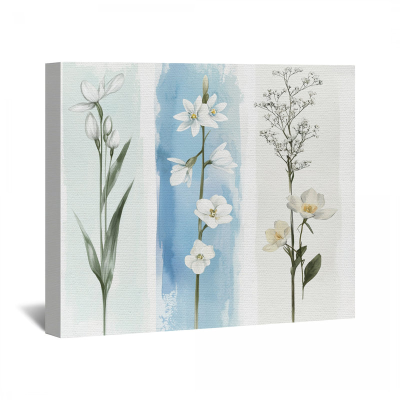 Toile botanique - décoration murale florale, H 20 po x l 24 po