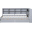 Lit de jour simple en bois gris avec tablette de rangement, 2 tiroirs et rangement-1261573240-1261573243