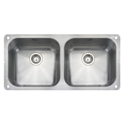 Classic 48cm x 46cm Stainless Steel Reversible Undermount Kitchen Sink