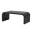 Table basse TREXM Minimalist avec un design Art déco incurvé pour le salon ou la salle à manger (noir antique)-2117997206