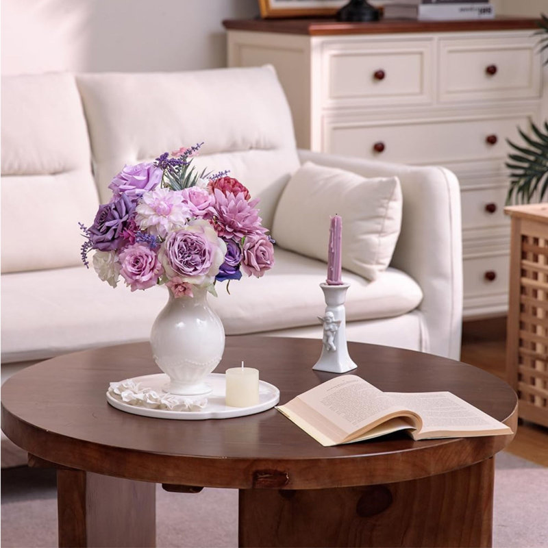 Ensemble de fleurs artificielles mauves