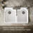 Hartland 33" L x 22" W x 9-5/8" Double Basin Drop-In Kitchen Sink-19195533-4095171
