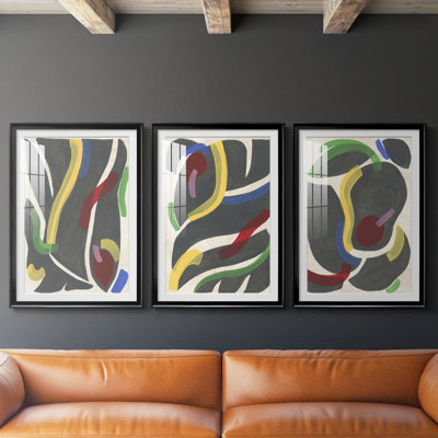Canasta II  -Custom Framed  Premium Print W Matt - 3 Pieces