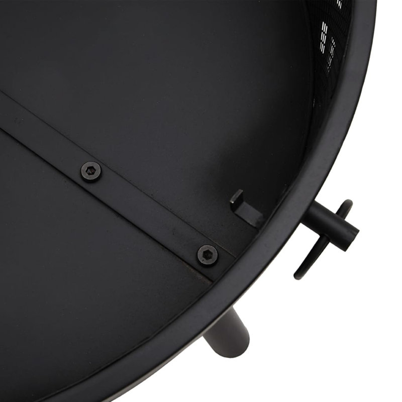 Gayle Fire Pit with Poker XXL Steel, 42" H X 53" W