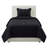 Lavish Home 2-Piece Twin Quilt Set - Twin Bedspread and Pillow Sham with Embossed Diamond Pattern - Lightweight Quilt Bedding Set for All Seasons - Soft Microfiber Coverlet (Black)-118567805-125359425