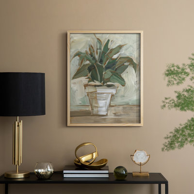 Impressionist Houseplant I Framed Print - Solid Wood