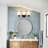 Cosabella Black 3-Light Vanity Light with Satin Etched Glass Shades-585684335