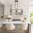  Baconton 3 - Light 31.5" W Glam Crystal Accents Kitchen Island Linear Pendant