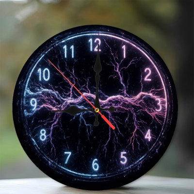 Electric Plasma Clock Face