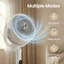 Standing Fan With Remote, 8 Speeds, Quiet Operation, Oscillating Air Circulator For Bedroom, LED Display, Black-125280260