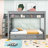 Harsirat Full Over Full 3 Drawer Futon Bunk Bed with Built-in-Desk-551794608
