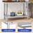 Stainless Steel Prep NSF Table with Adjustable Shelf & Backsplash for Kitchen Work Station-107665592