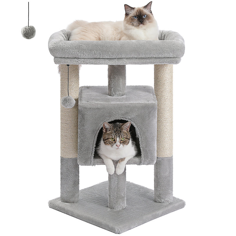 Arbre à chat, Gris clair/beige