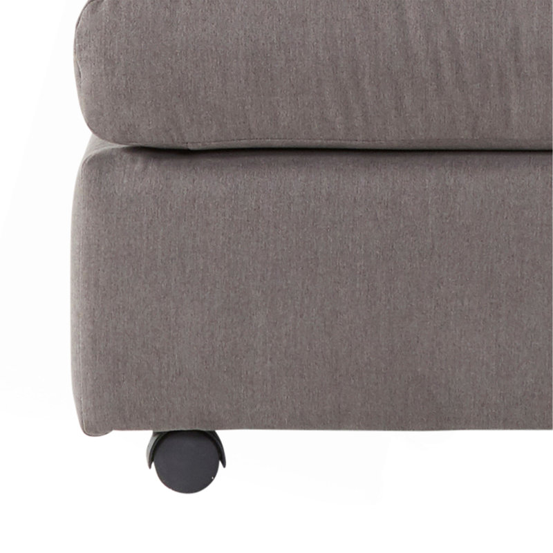 Repose-pieds de salon en tissu (SEULEMENT OTTOMAN), Gris carbone