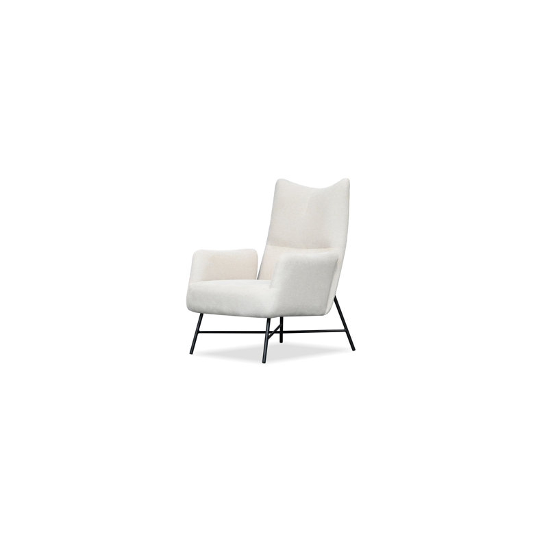 Chaise longue rembourrée Caraway, Tissu os