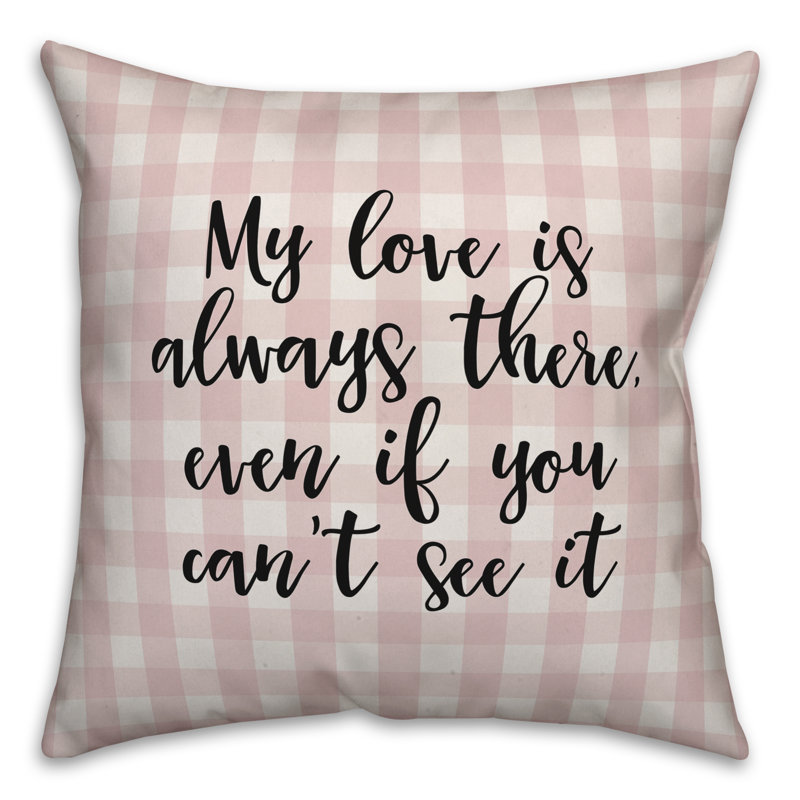 Plaid Throw Pillow, Pink/Black, Pillow Cover